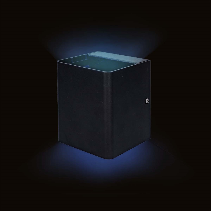 LED RGBW димируемо външно стенно осветително тяло SmartLife LED/12W/230V IP65 Wi-Fi Tuya черно