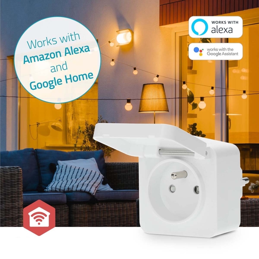Смарт щепсел Smartlife 3680W/230V/ Type E/16A Wi-Fi Tuya IP44