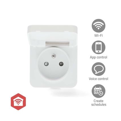 Смарт щепсел Smartlife 3680W/230V/ Type E/16A Wi-Fi Tuya IP44