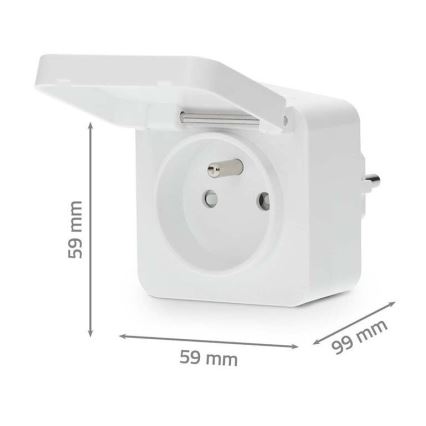 Смарт щепсел Smartlife 3680W/230V/ Type E/16A Wi-Fi Tuya IP44