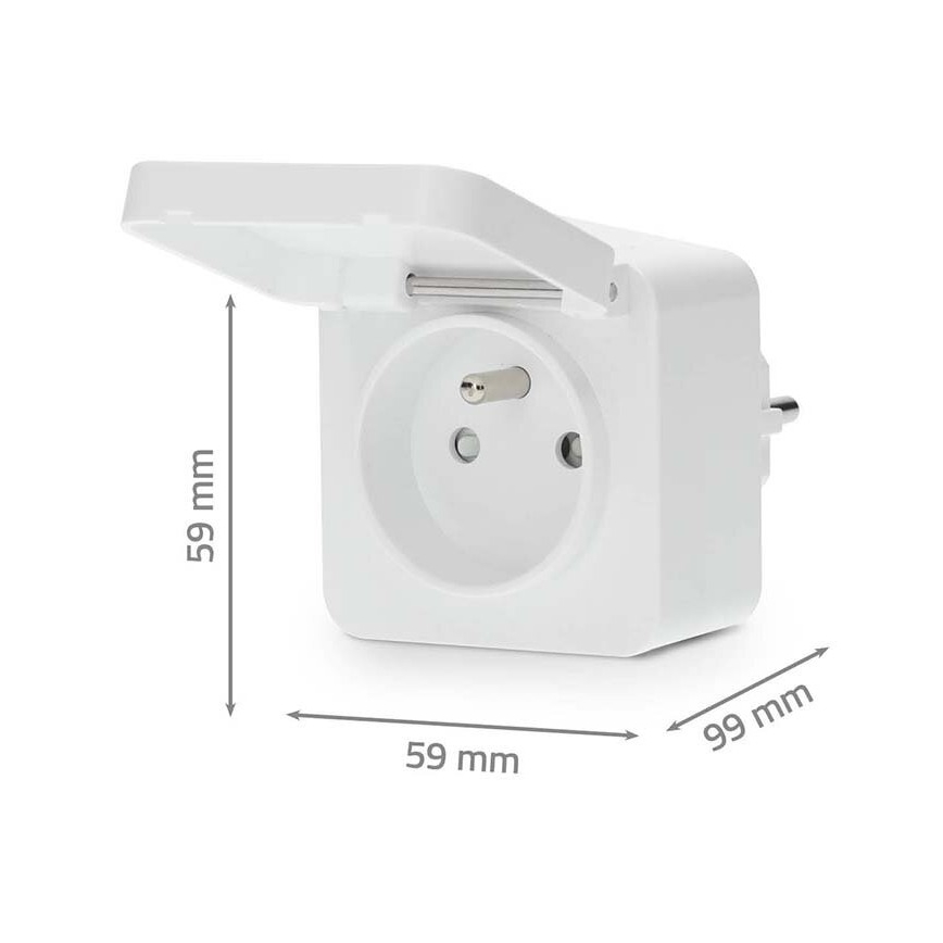 Смарт щепсел Smartlife 3680W/230V/ Type E/16A Wi-Fi Tuya IP44