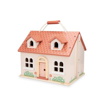 New Classic Toys - Дървена къща за кукли червен