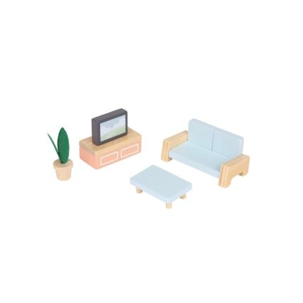 New Classic Toys - Дървена къщичка за кукли в червено