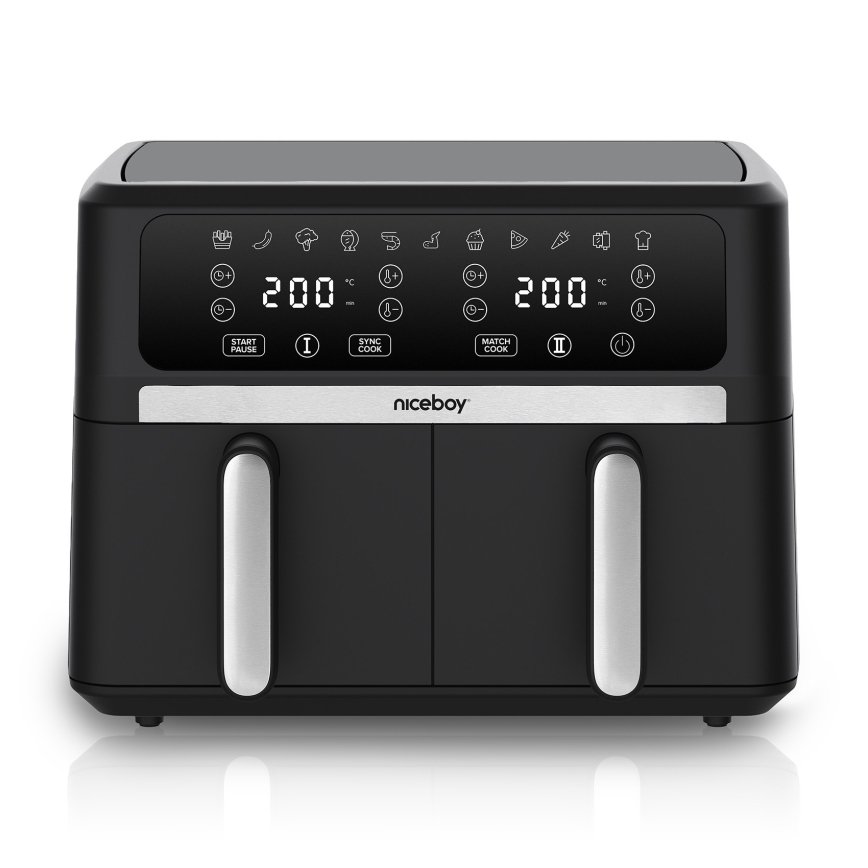 Niceboy AirFryer DUO - Дуална горещовъздушна фритюрница 9 l 2400W/230V