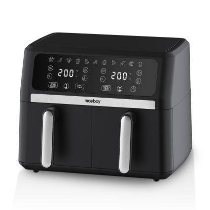 Niceboy AirFryer DUO - Дуална горещовъздушна фритюрница 9 l 2400W/230V