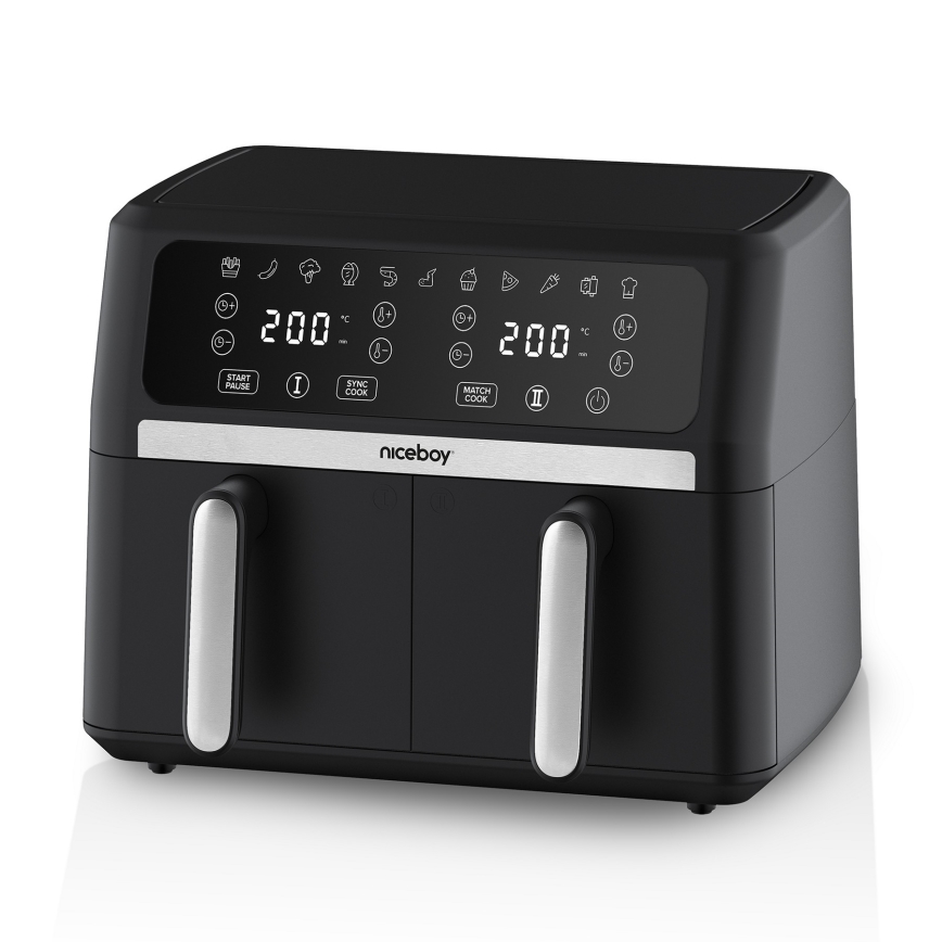 Niceboy AirFryer DUO - Дуална горещовъздушна фритюрница 9 l 2400W/230V