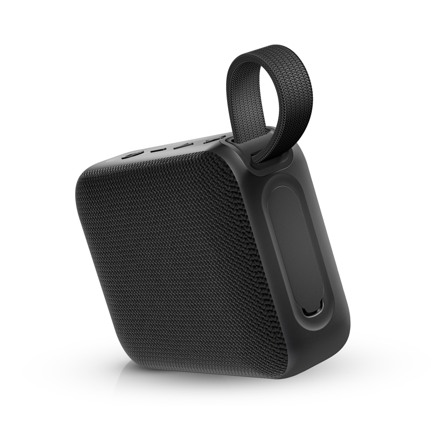 Niceboy Atom 4 - LED Безжична колонка с микрофон 6W/1000 mAh IP67 черен