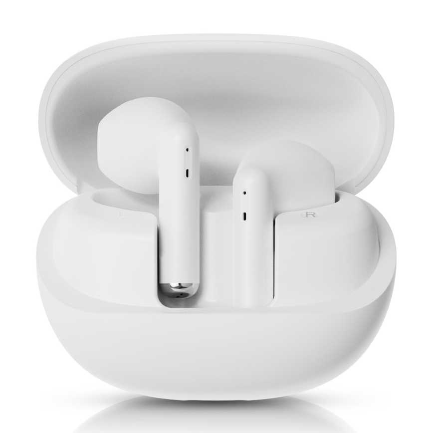 Niceboy Beans 4 - Безжични слушалки 300 mAh + 2x 35 mAh IPX4 бели