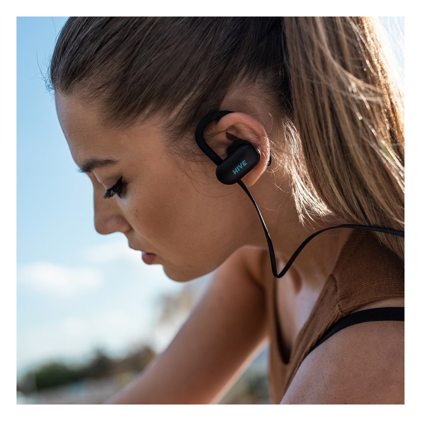 Niceboy HIVE sport 2 - Спортни слушалки с микрофон, IPX5, черни