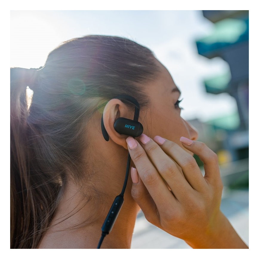 Niceboy HIVE sport 2 - Спортни слушалки с микрофон, IPX5, черни