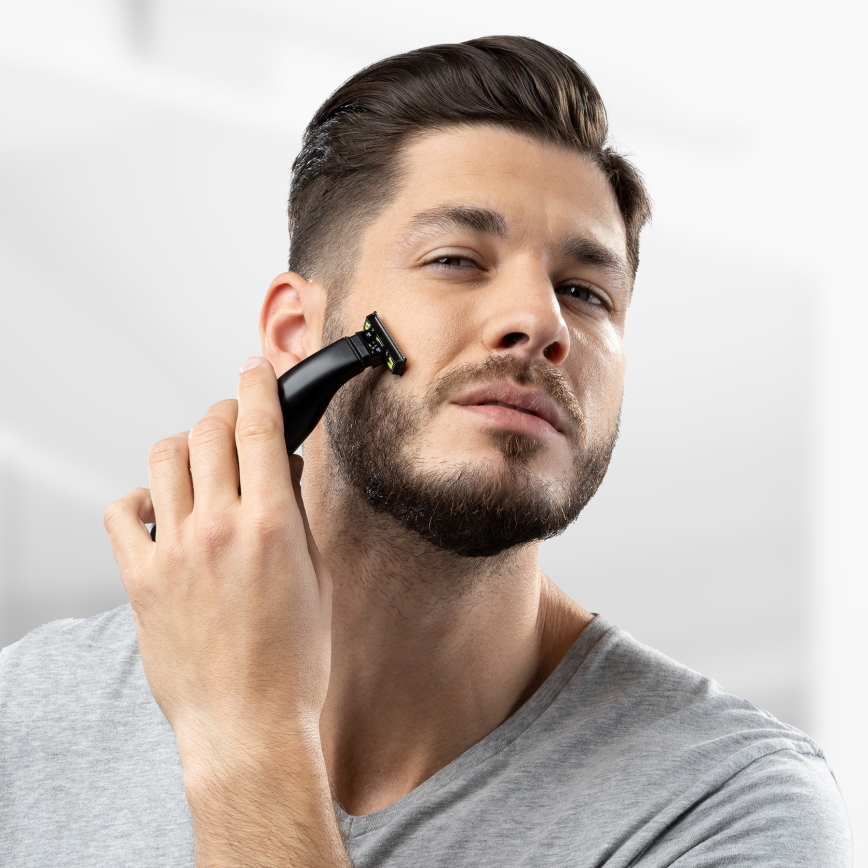 Niceboy ION AirBlade - Тример за брада 5W/5V 800 mAh IPX6 черен