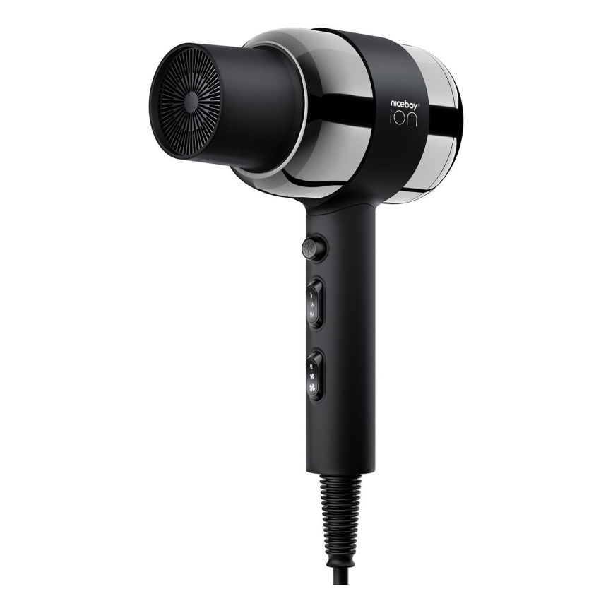 Niceboy ION AirSonic PRO - Сешоар за коса 2200W/230V черен