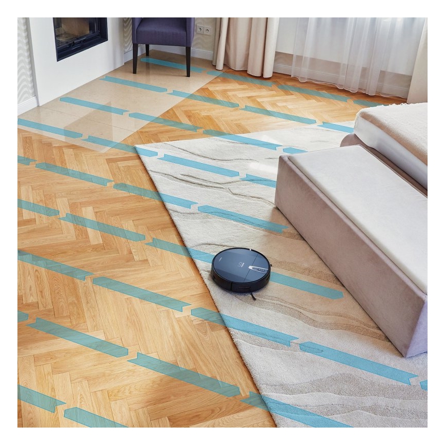 Niceboy ION Charles i4 - Интелигентна прахосмукачка робот 2в1 4400 mAh Wi-Fi черен + дистанционно управление
