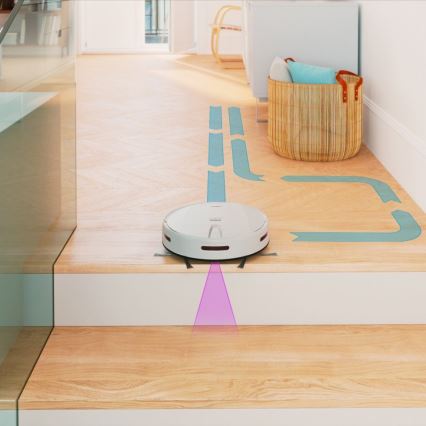 Niceboy ION Charles i4 - Умен роботизиран прахосмукачка 2 в 1 4400 mAh Wi-Fi бял + дистанционно управление