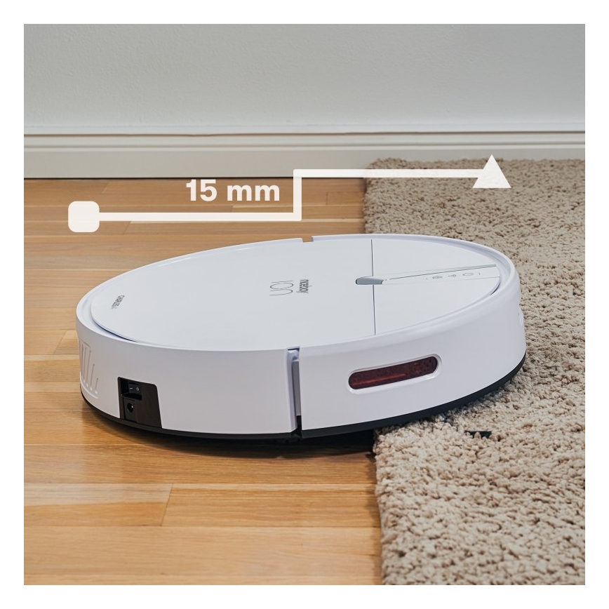 Niceboy ION Charles i4 - Умен роботизиран прахосмукачка 2 в 1 4400 mAh Wi-Fi бял + дистанционно управление