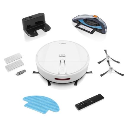 Niceboy ION Charles i4 - Умен роботизиран прахосмукачка 2 в 1 4400 mAh Wi-Fi бял + дистанционно управление