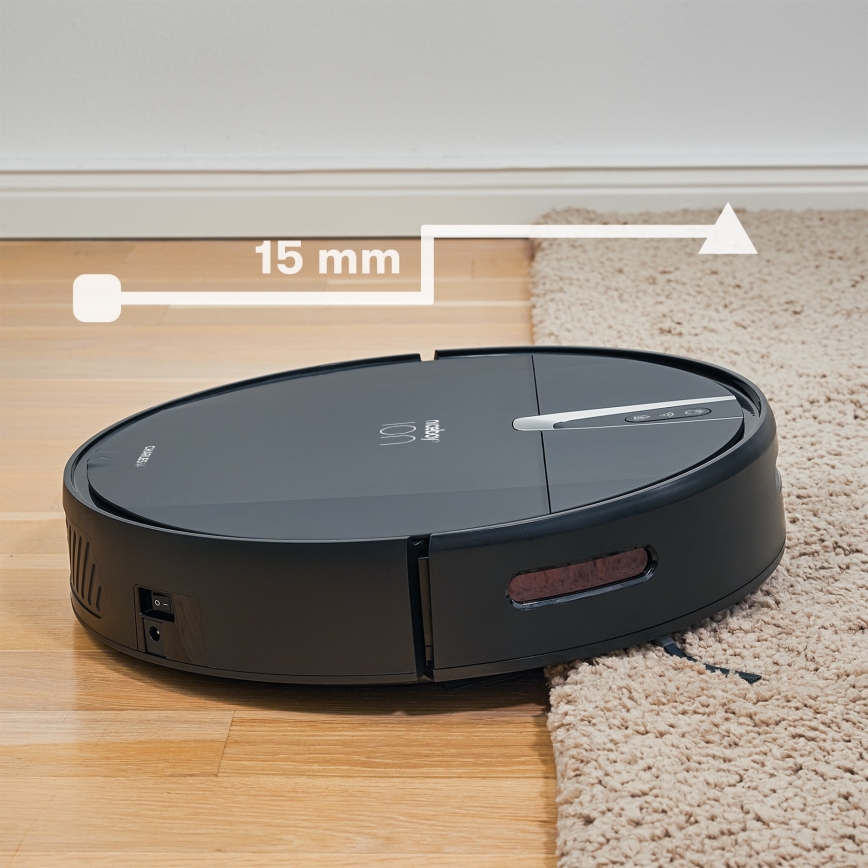 Niceboy ION Charles i4 - Умен роботизиран прахосмукачка 2 в 1 4400 mAh Wi-Fi черен + дистанционно управление