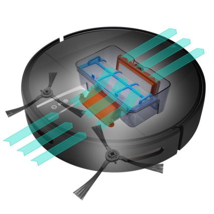 Niceboy ION Charles i4 - Умен роботизиран прахосмукачка 2 в 1 4400 mAh Wi-Fi черен + дистанционно управление