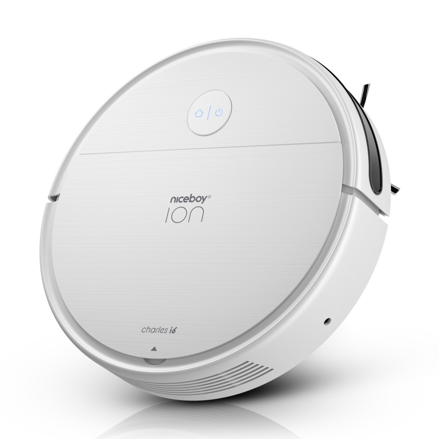 Niceboy ION Charles i6 - Интелигентна прахосмукачка робот 2в1 2600 mAh Wi-Fi бял