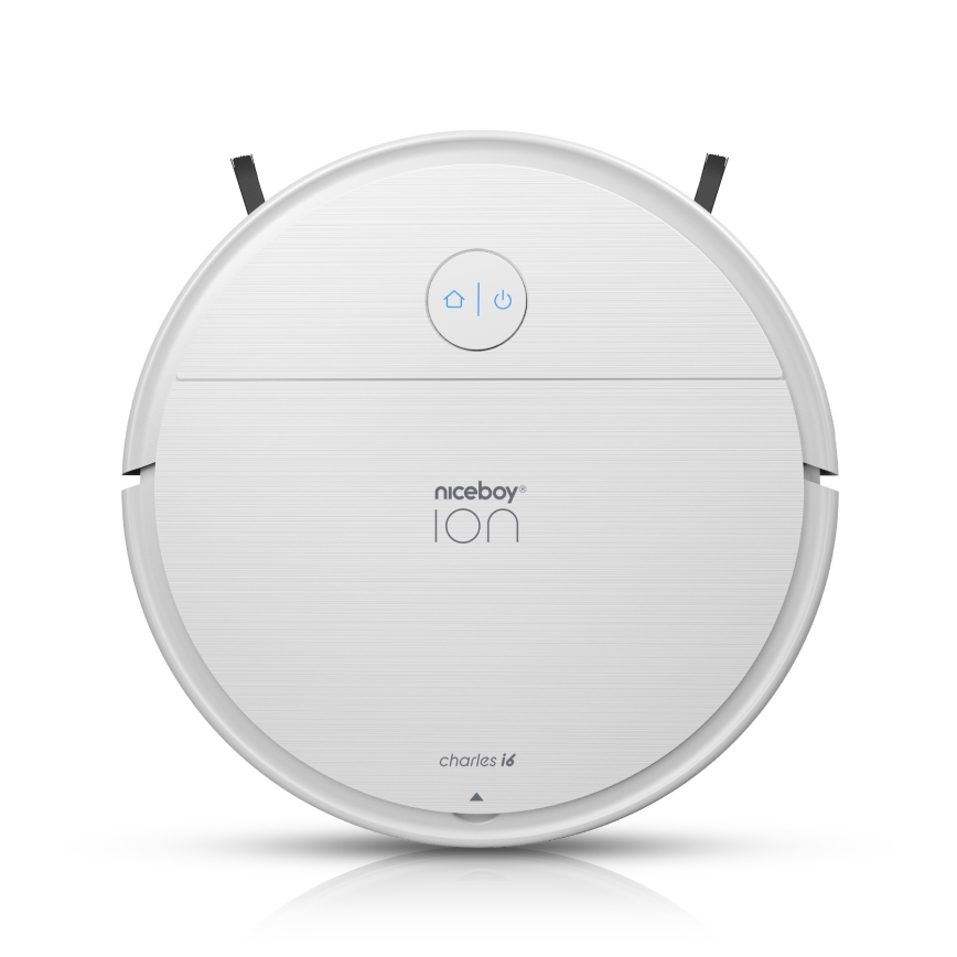 Niceboy ION Charles i6 - Интелигентна прахосмукачка робот 2в1 2600 mAh Wi-Fi бял