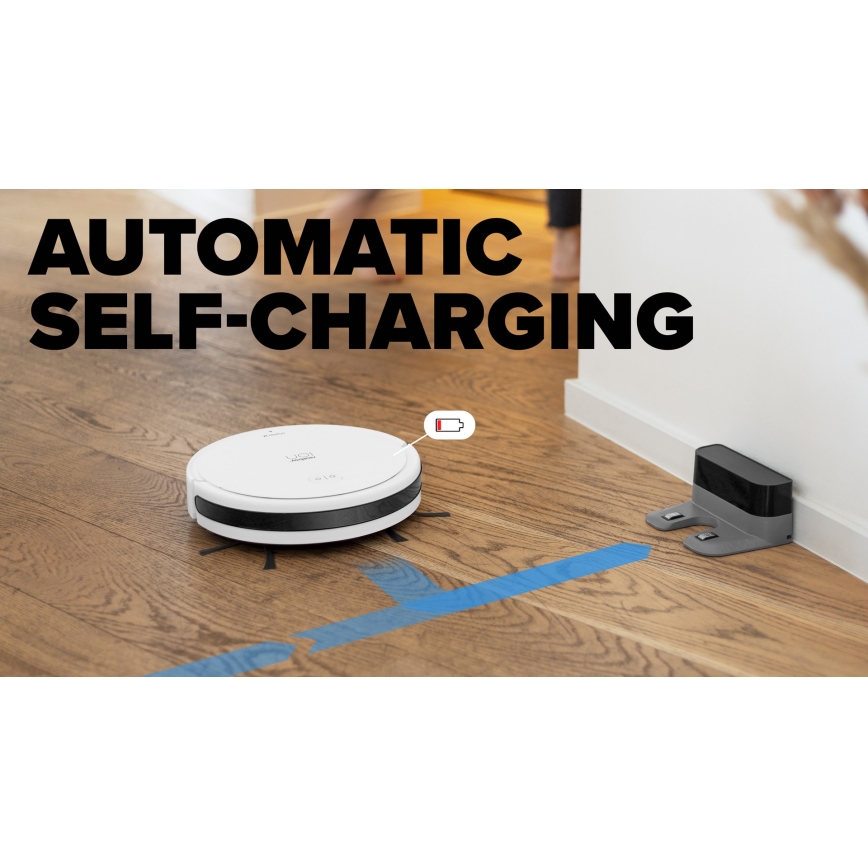Niceboy ION Charles i6 - Умен роботизиран прахосмукачка 2в1 2600 mAh Wi-Fi бял