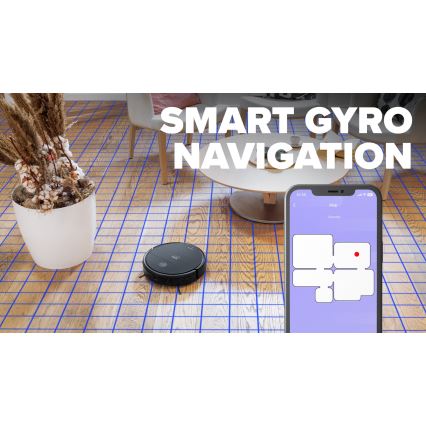 Niceboy ION Charles i6 - Умен роботизиран прахосмукачка 2в1 2600 mAh Wi-Fi черен