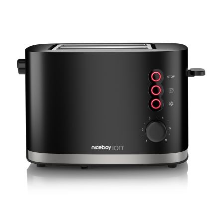 Niceboy ION Cruncher C3 - Тостер с два отвора и печка 870W/230V черен
