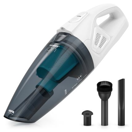 Niceboy ION Hurricane R1 - Акумулаторна ръчна прахосмукачка 50W/2200 mAh бял/син
