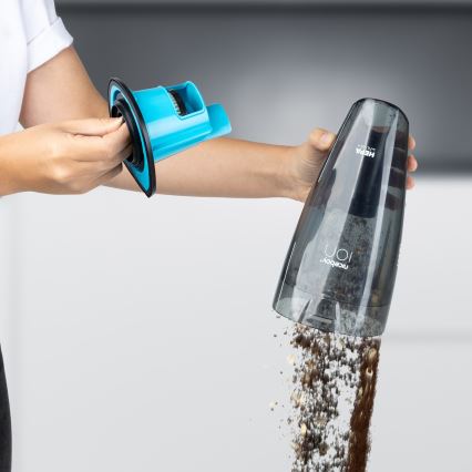 Niceboy ION Hurricane R1 - Преносим акумулаторен прахосмукачка 50W/2200 mAh бял/син