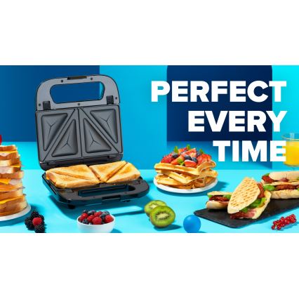 Niceboy ION Snacker S3 - Уред за приготвяне на сандвичи 3в1 750W/230V неръждаем/черен