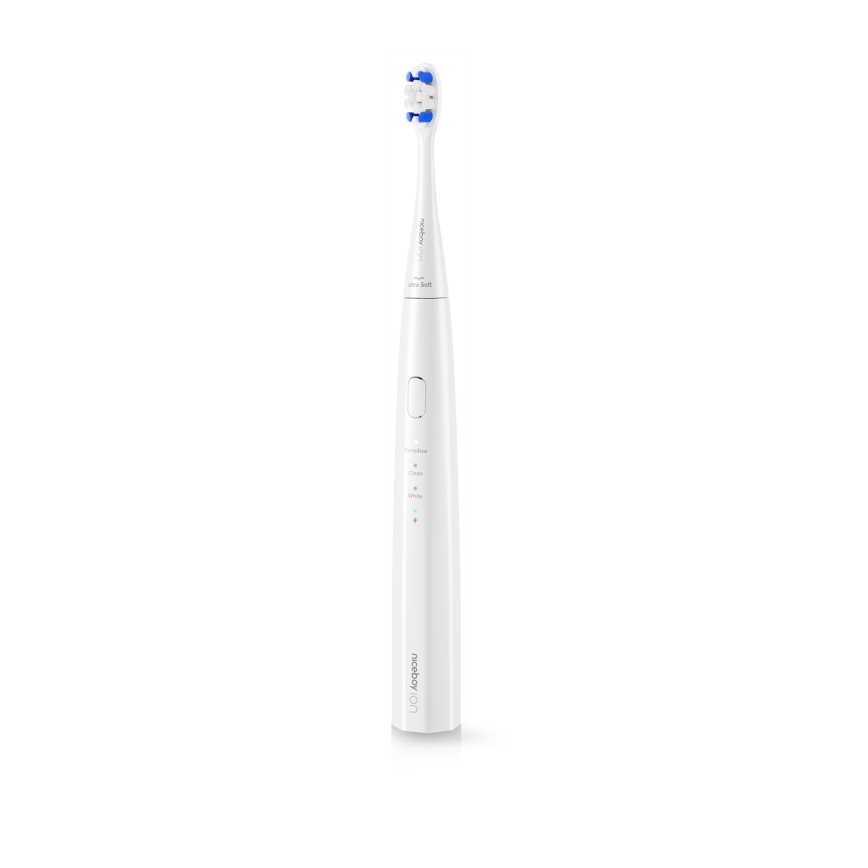 Niceboy ION Sonic Kids - Детска звукова четка за зъби 500 mAh IPX7 бял