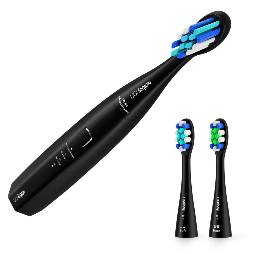 Niceboy ION Sonic Lite - Сончен електрическа четка за зъби 500 mAh IPX7 черен