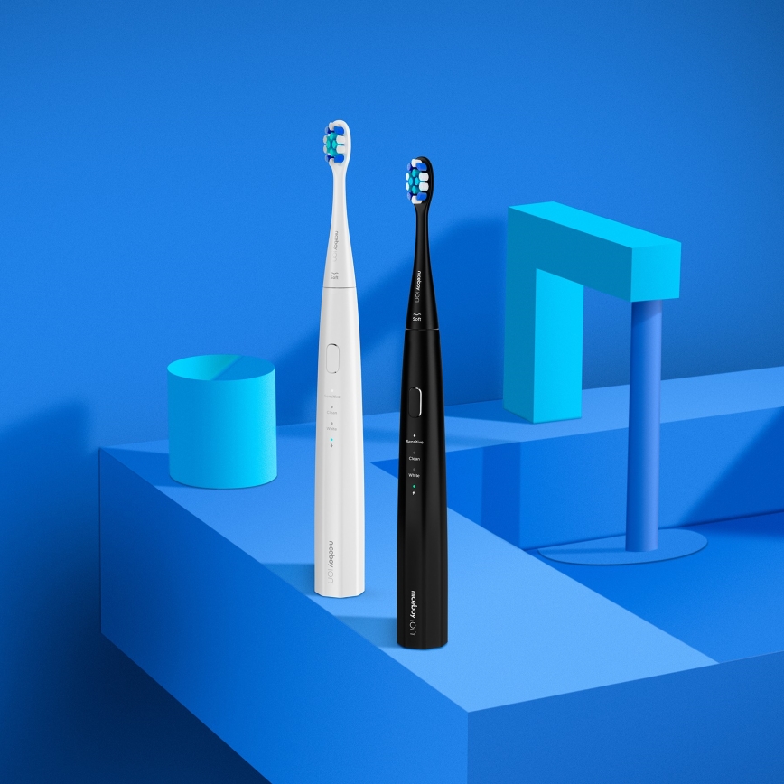 Niceboy ION Sonic Lite - Звукова електрическа четка за зъби 500 mAh IPX7 бял