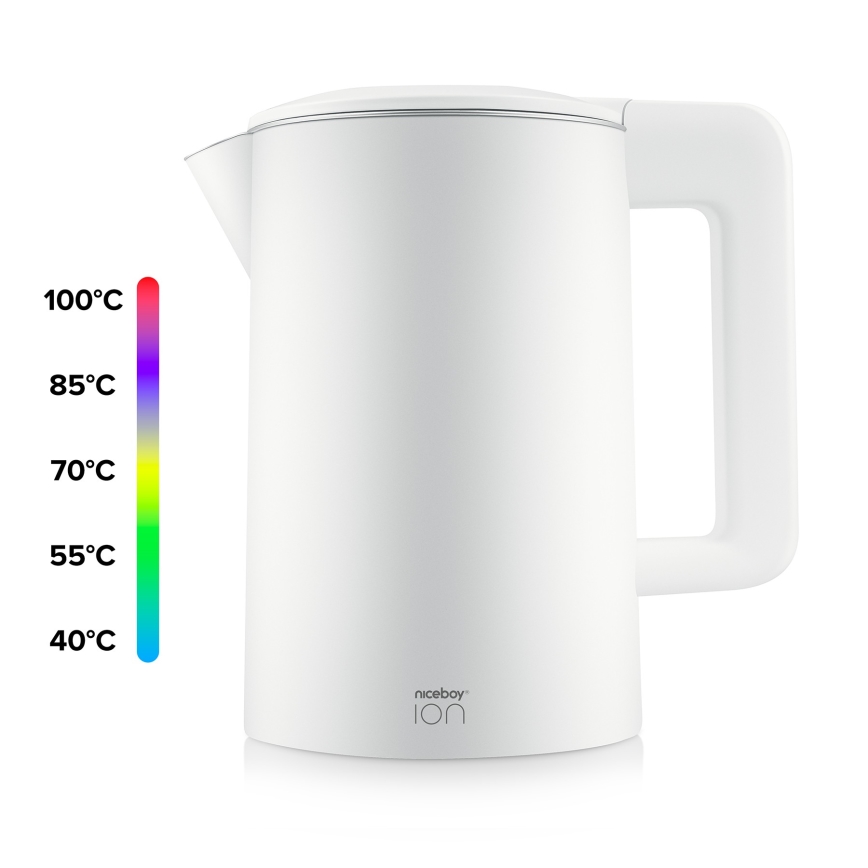 Niceboy ION ThermoKettle TK5 - Кана с терморегулация 1,7 l 2200W/230V бял