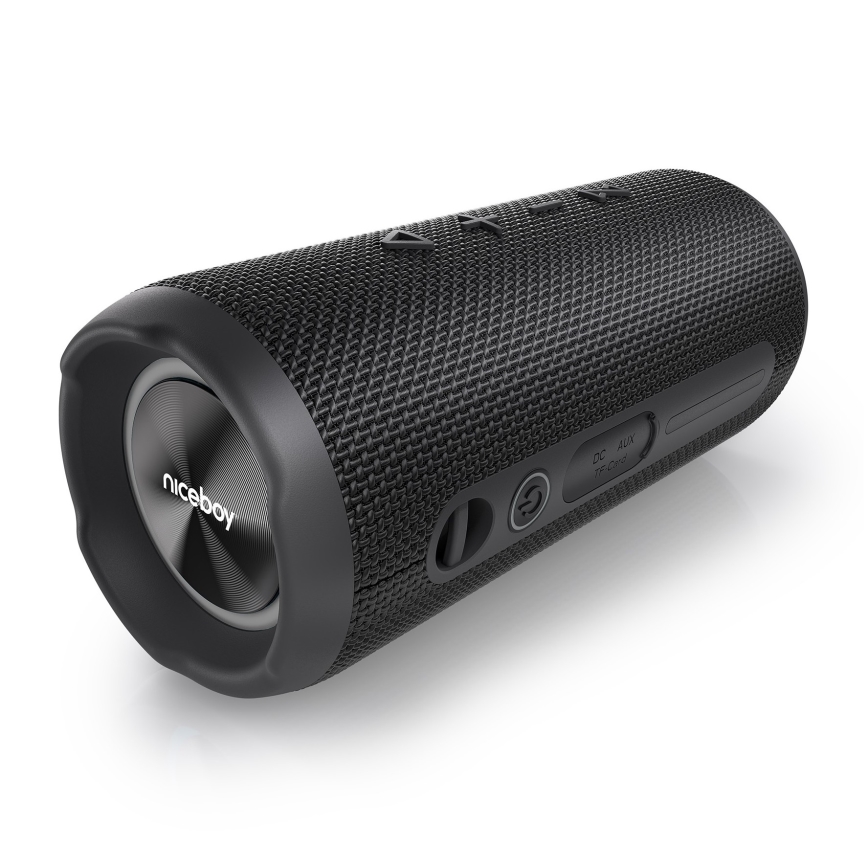 Niceboy Nexus - LED безжичен високоговорител с микрофон 26W/4000 mAh IPX6 черен