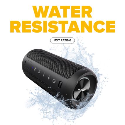 Niceboy Orion - LED безжичен високоговорител с микрофон 24W/2200 mAh IPX7 черен