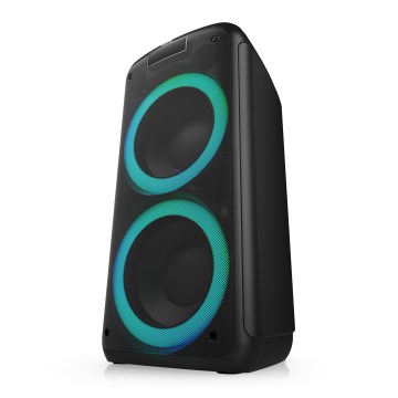 Niceboy PARTY Boss 2 - LED безжичен високоговорител с микрофон и функция powerbank 200W/4500 mAh + дистанционно управление