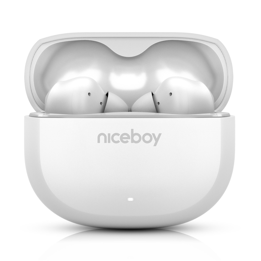 Niceboy Pins 4 - Безжичен earphones с ANC 400 mAh + 2x 50 mAh IPX4 бял
