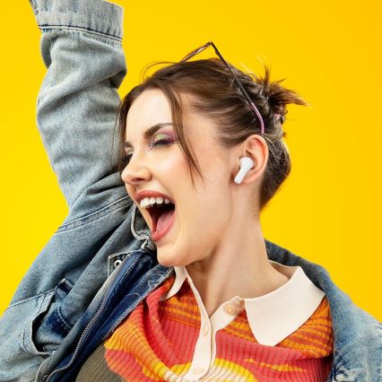 Niceboy Pins 4 - Безжичен earphones с ANC 400 mAh + 2x 50 mAh IPX4 бял