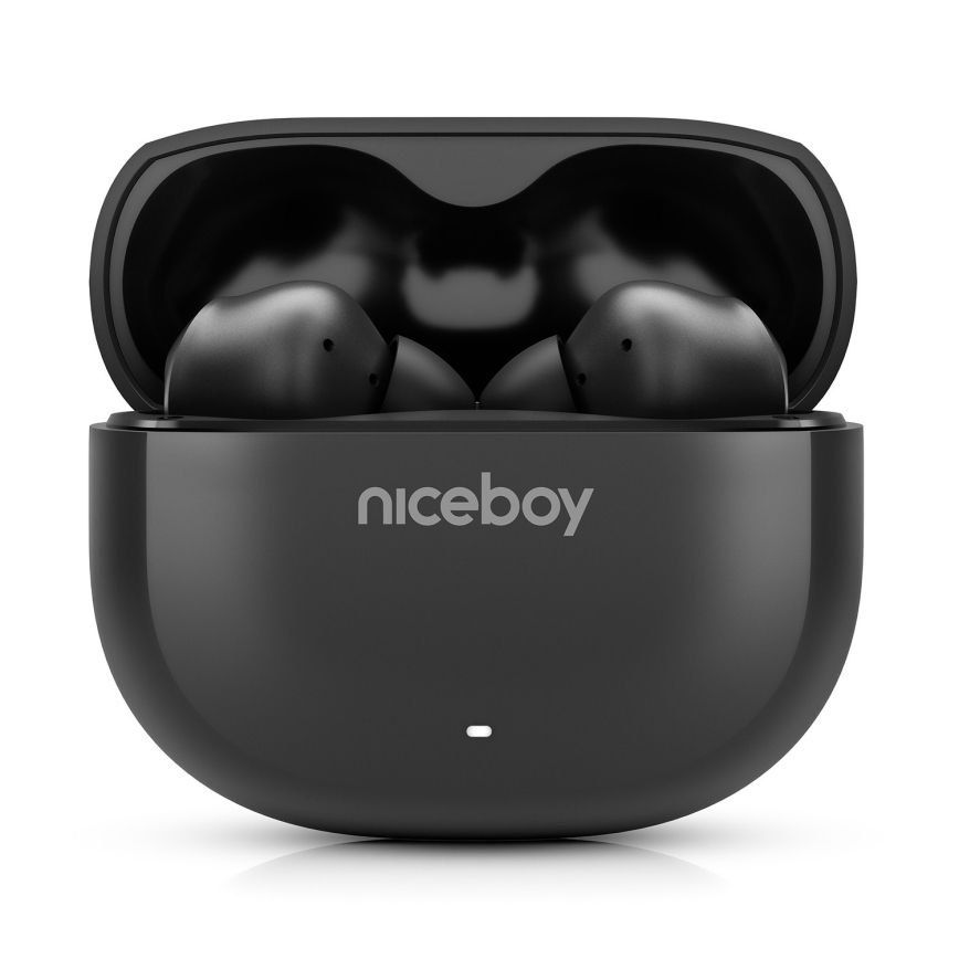 Niceboy Pins 4 - Безжичен earphones с ANC 400 mAh + 2x 50 mAh IPX4 черен