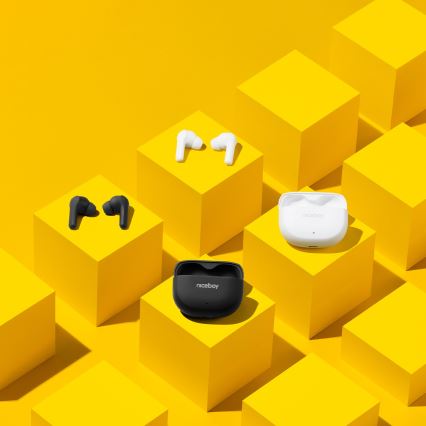 Niceboy Pins 4 - Безжичен earphones с ANC 400 mAh + 2x 50 mAh IPX4 черен