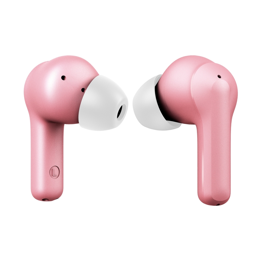 Niceboy Pins 4 - Безжични слушалки с ANC 400 mAh + 2x 50 mAh IPX4 розови