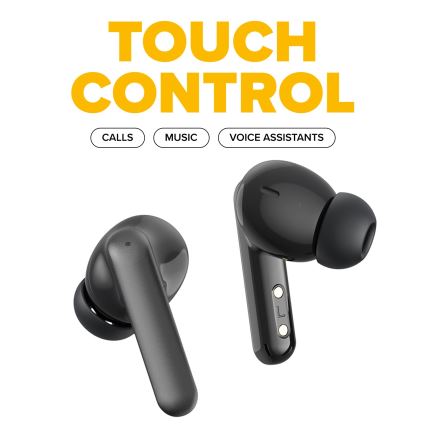 Niceboy Pins 4 PRO - Безжичен earphones с ANC 380 mAh + 2x 35 mAh IP54 черен
