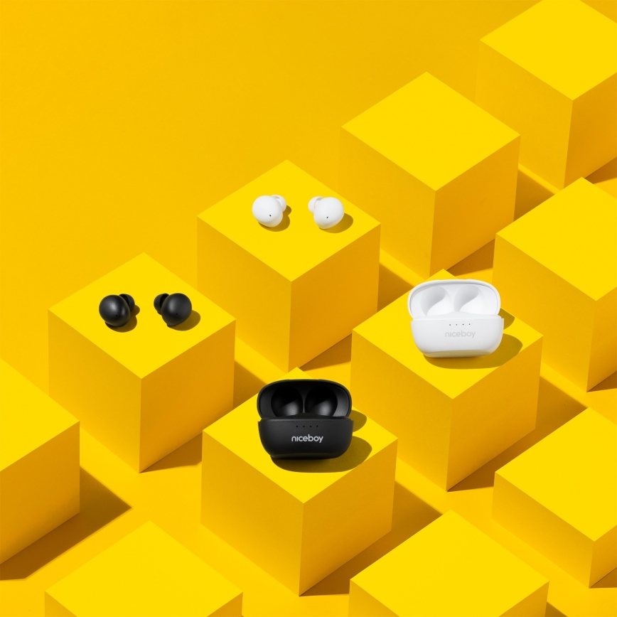 Niceboy Podsie 4 POP - Безжичен earphones 400 mAh + 2x 40 mAh IPX4 черен