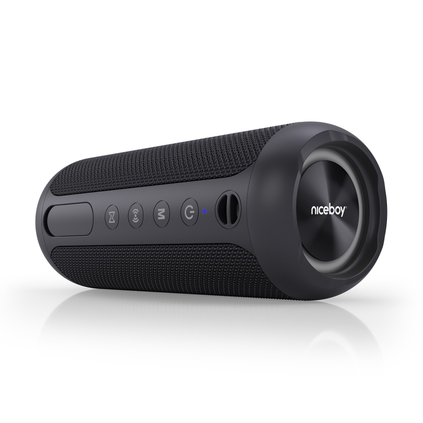 Niceboy Polaris - LED Безжична колонка с микрофон 30W/4000 mAh IPX7 черен