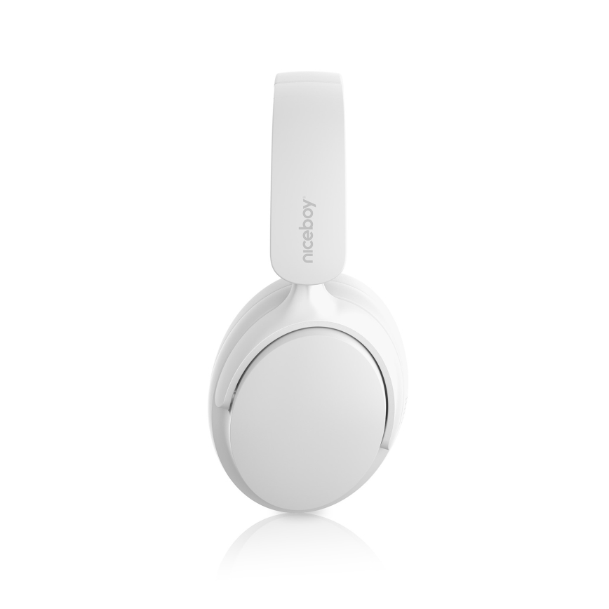 Niceboy Stellar - Безжични слушалки с микрофон и ANC 400 mAh IPX4 бял