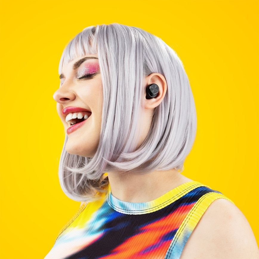 Niceboy Вграден 4 - Безжичен earphones 500 mAh + 2x 70 mAh IPX5 черен