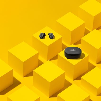 Niceboy Вграден 4 - Безжичен earphones 500 mAh + 2x 70 mAh IPX5 черен