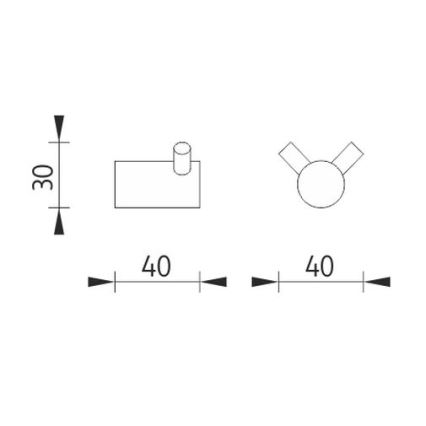 NIMCO BR 11053-26 - Стенна закачалка BORMO лъскав хром