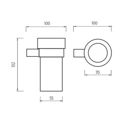 NIMCO BR 11058W-26 - Стенна поставка за четки за зъби BORMO матов стъкло/лъскав хром